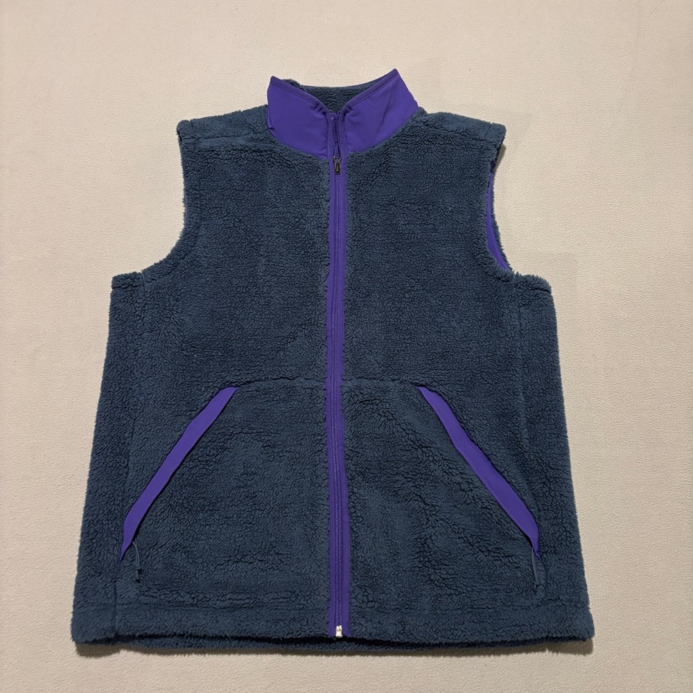 The North Face Men's Campshire Sherpa Fleece Vest‎ Size Large Blue Fall Winter